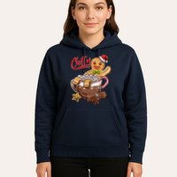 ChillN Gingerbread Cookie In Hot Cocoa Christmas Funny Hoodie