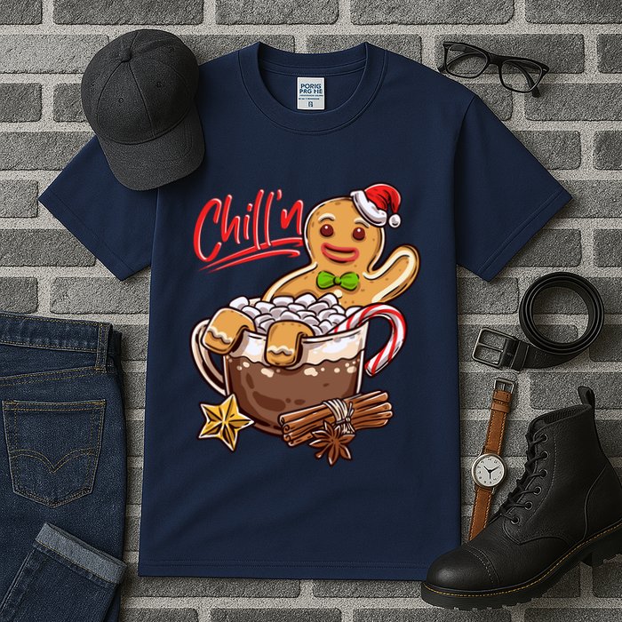 ChillN Gingerbread Cookie In Hot Cocoa Christmas Funny Tall T-Shirt