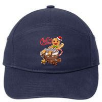ChillN Gingerbread Cookie In Hot Cocoa Christmas Funny 7-Panel Snapback Hat