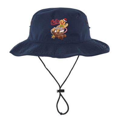 ChillN Gingerbread Cookie In Hot Cocoa Christmas Funny Bucket Hat