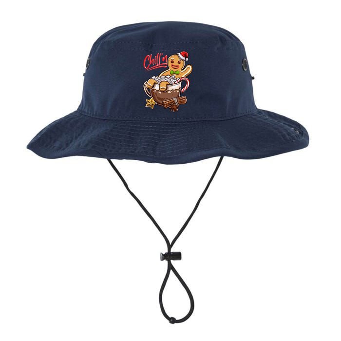 ChillN Gingerbread Cookie In Hot Cocoa Christmas Funny Bucket Hat