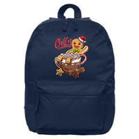 ChillN Gingerbread Cookie In Hot Cocoa Christmas Funny 16 in Basic Backpack