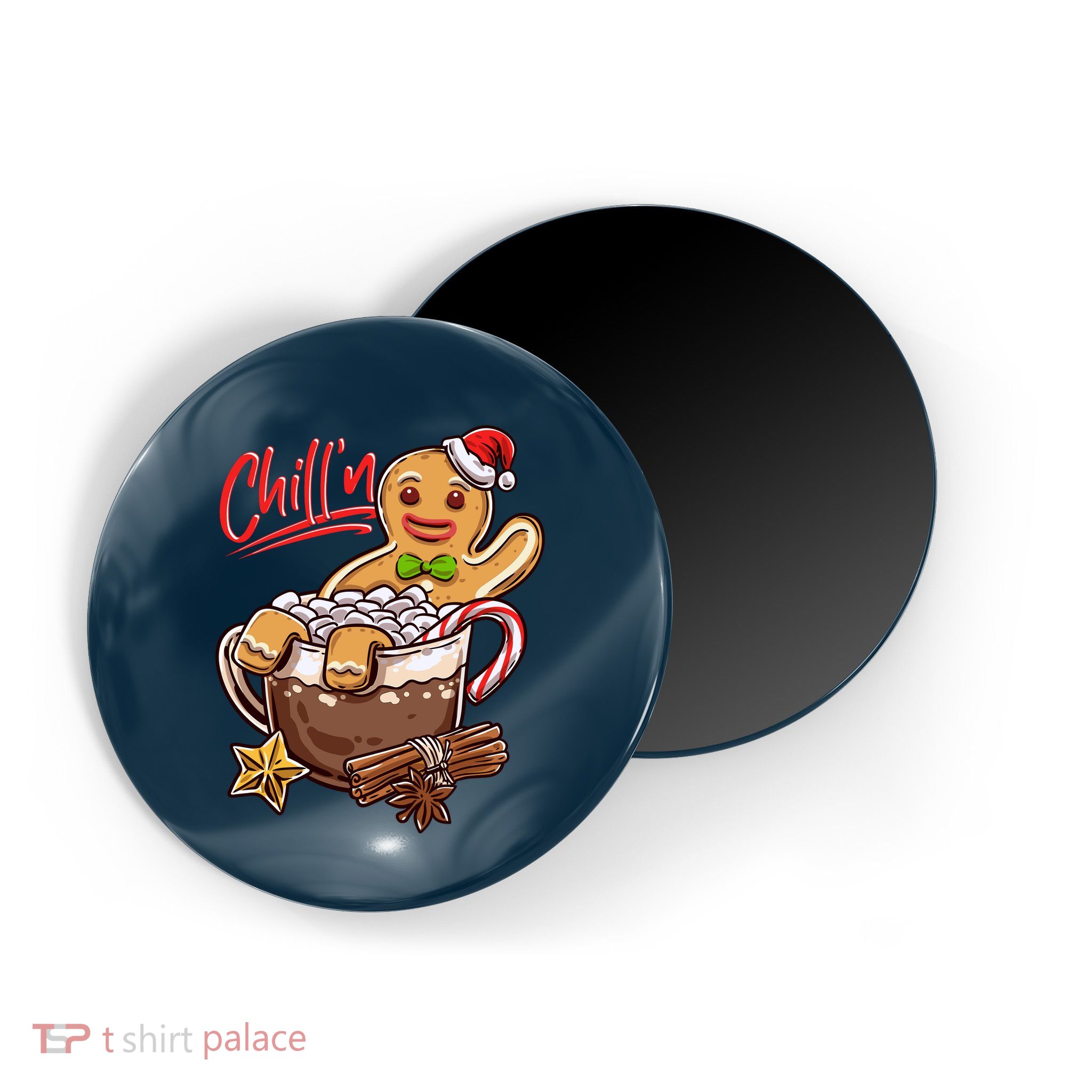 ChillN Gingerbread Cookie In Hot Cocoa Christmas Funny Magnet