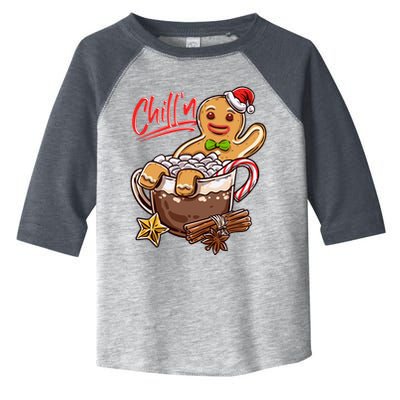 ChillN Gingerbread Cookie In Hot Cocoa Christmas Funny Toddler Fine Jersey T-Shirt