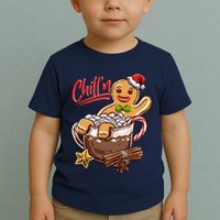 ChillN Gingerbread Cookie In Hot Cocoa Christmas Funny Toddler T-Shirt