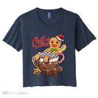 ChillN Gingerbread Cookie In Hot Cocoa Christmas Funny Crop Top
