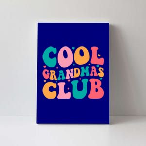 Cool Grandmas Club Mothers Day Groovy Promoted To Grandma Gift Canvas