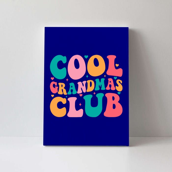 Cool Grandmas Club Mothers Day Groovy Promoted To Grandma Gift Canvas