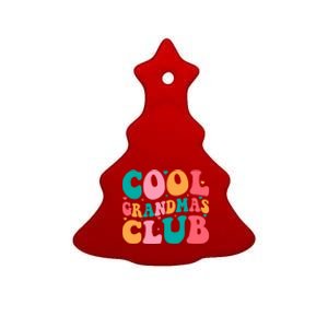 Cool Grandmas Club Mothers Day Groovy Promoted To Grandma Gift Ceramic Tree Ornament