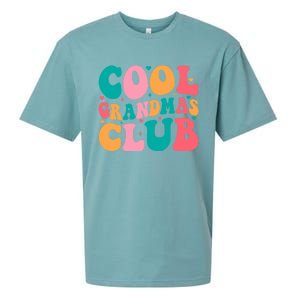 Cool Grandmas Club Mothers Day Groovy Promoted To Grandma Gift Sueded Cloud Jersey T-Shirt