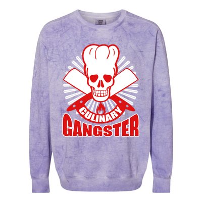 Culinary Gangster Chef Cooking Kitchen Food Master Gift Colorblast Crewneck Sweatshirt