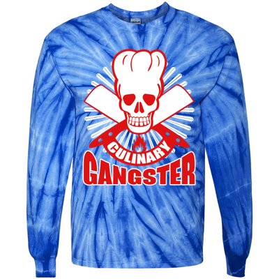 Culinary Gangster Chef Cooking Kitchen Food Master Gift Tie-Dye Long Sleeve Shirt