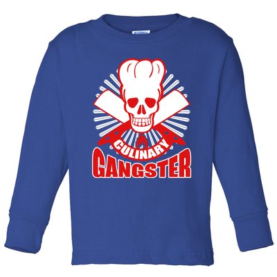 Culinary Gangster Chef Cooking Kitchen Food Master Gift Toddler Long Sleeve Shirt