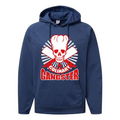 Culinary Gangster Chef Cooking Kitchen Food Master Gift Performance Fleece Hoodie