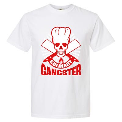 Culinary Gangster Chef Cooking Kitchen Food Master Gift Garment-Dyed Heavyweight T-Shirt