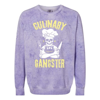 Culinary Gangster Cool Cooking Cook Restaurant Chef Gift Colorblast Crewneck Sweatshirt