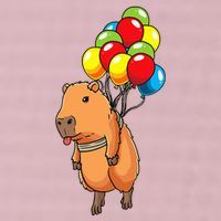 Capybara Giant Cavy Rodent With Balloons Capybara 25L Jumbo Tote