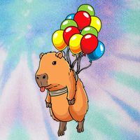 Capybara Giant Cavy Rodent With Balloons Capybara Legacy Tie Dye Trucker Hat
