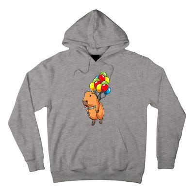 Capybara Giant Cavy Rodent With Balloons Capybara Tall Hoodie