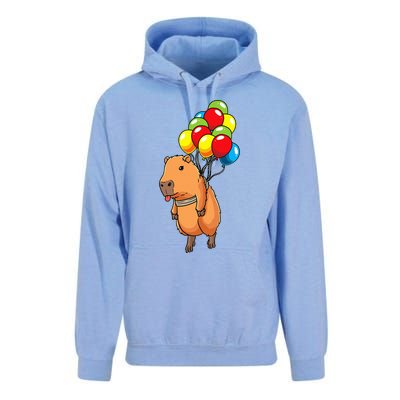 Capybara Giant Cavy Rodent With Balloons Capybara Unisex Surf Hoodie