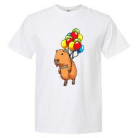 Capybara Giant Cavy Rodent With Balloons Capybara Garment-Dyed Heavyweight T-Shirt