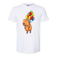 Capybara Giant Cavy Rodent With Balloons Capybara Softstyle® CVC T-Shirt