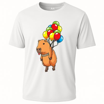 Capybara Giant Cavy Rodent With Balloons Capybara Performance Shirt