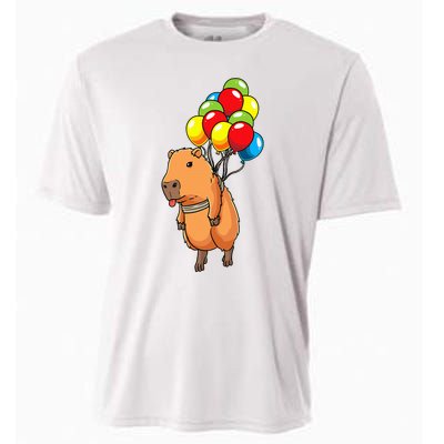 Capybara Giant Cavy Rodent With Balloons Capybara Cooling Performance Crew T-Shirt