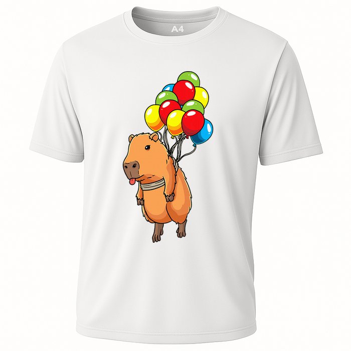Capybara Giant Cavy Rodent With Balloons Capybara Performance Shirt