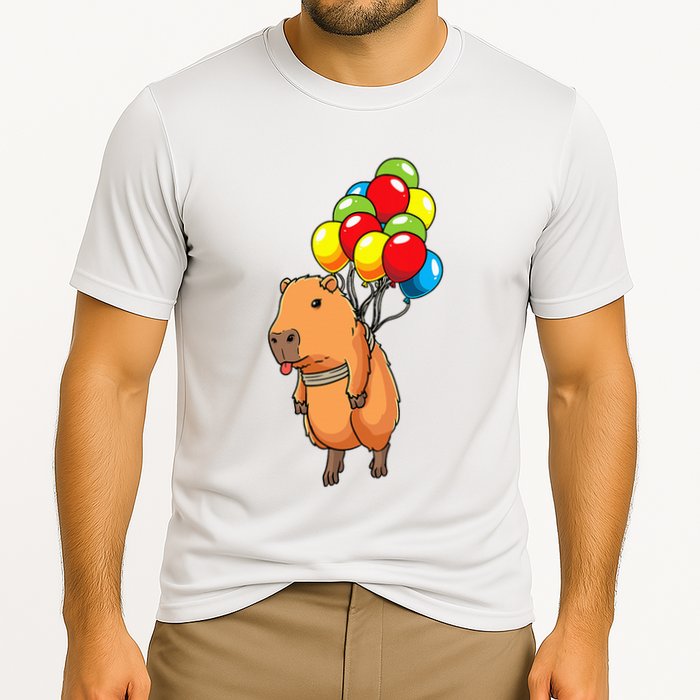 Capybara Giant Cavy Rodent With Balloons Capybara Performance Shirt