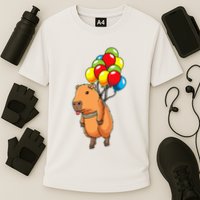 Capybara Giant Cavy Rodent With Balloons Capybara Performance Shirt