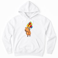 Capybara Giant Cavy Rodent With Balloons Capybara Hoodie