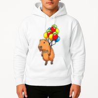 Capybara Giant Cavy Rodent With Balloons Capybara Hoodie