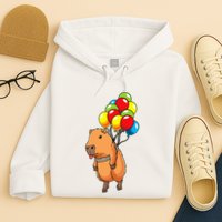 Capybara Giant Cavy Rodent With Balloons Capybara Hoodie