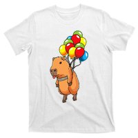 Capybara Giant Cavy Rodent With Balloons Capybara T-Shirt