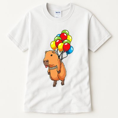 Capybara Giant Cavy Rodent With Balloons Capybara Tall T-Shirt