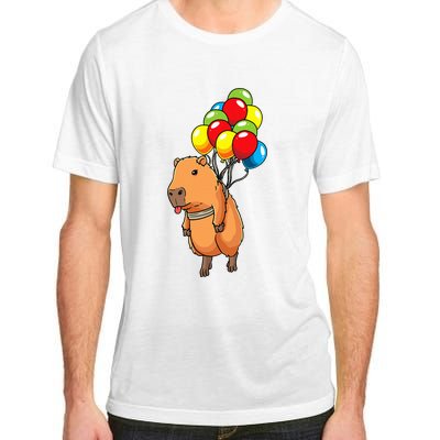 Capybara Giant Cavy Rodent With Balloons Capybara Adult ChromaSoft Performance T-Shirt