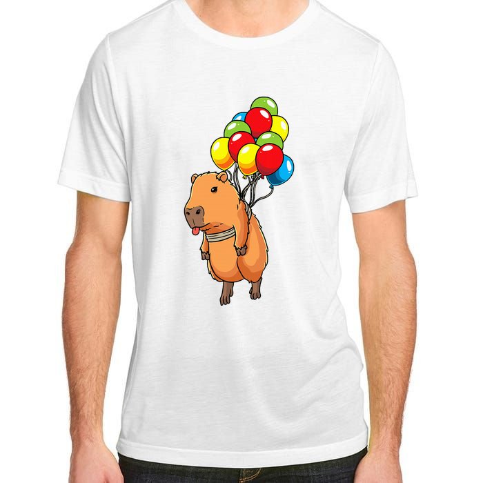 Capybara Giant Cavy Rodent With Balloons Capybara Adult ChromaSoft Performance T-Shirt