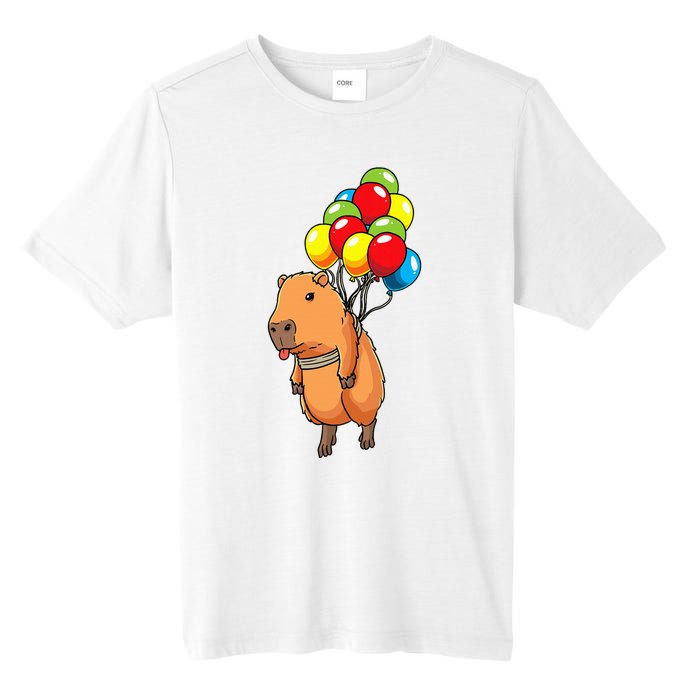 Capybara Giant Cavy Rodent With Balloons Capybara Tall Fusion ChromaSoft Performance T-Shirt