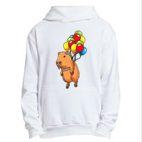 Capybara Giant Cavy Rodent With Balloons Capybara Urban Pullover Hoodie