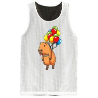 Capybara Giant Cavy Rodent With Balloons Capybara Mesh Reversible Basketball Jersey Tank