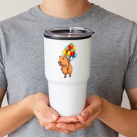 Capybara Giant Cavy Rodent With Balloons Capybara Tumbler