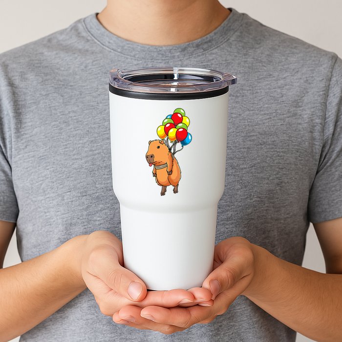 Capybara Giant Cavy Rodent With Balloons Capybara Tumbler