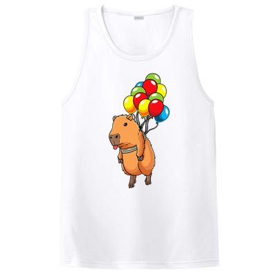 Capybara Giant Cavy Rodent With Balloons Capybara PosiCharge Competitor Tank