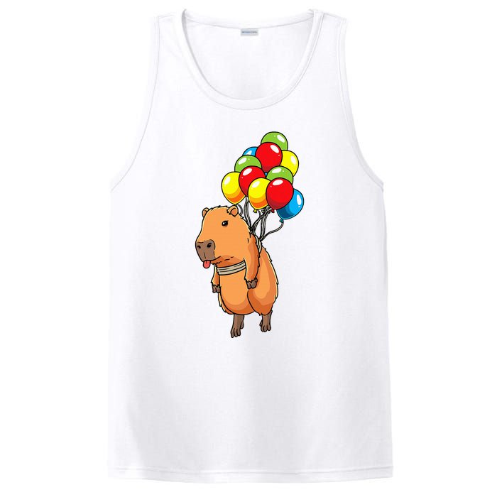 Capybara Giant Cavy Rodent With Balloons Capybara PosiCharge Competitor Tank