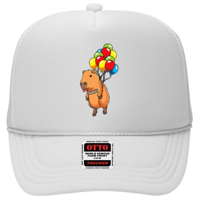 Capybara Giant Cavy Rodent With Balloons Capybara Trucker Hat