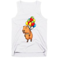 Capybara Giant Cavy Rodent With Balloons Capybara Tank Top