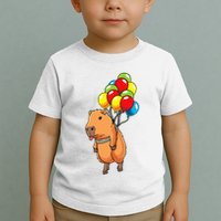 Capybara Giant Cavy Rodent With Balloons Capybara Toddler T-Shirt