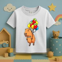 Capybara Giant Cavy Rodent With Balloons Capybara Toddler T-Shirt