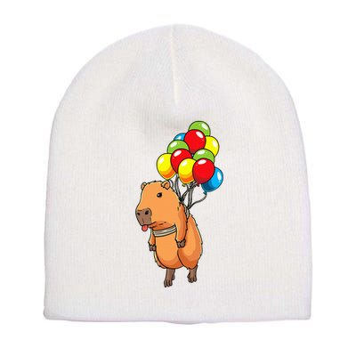 Capybara Giant Cavy Rodent With Balloons Capybara Short Acrylic Beanie